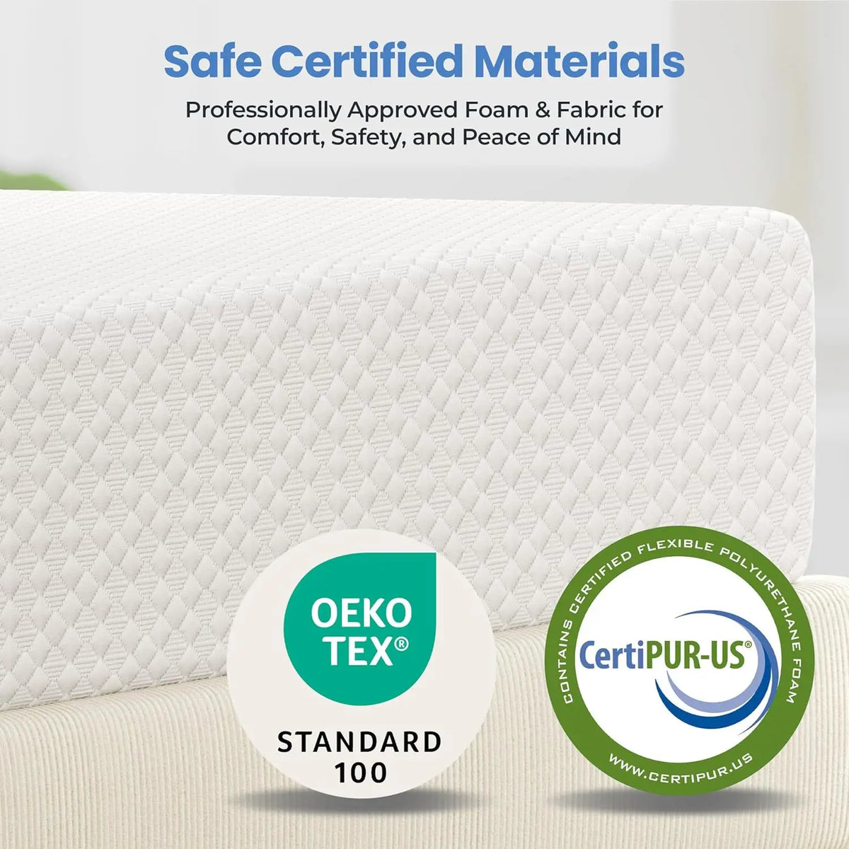 8 Inch Green Tea Gel Memory Foam Mattress – 3-Layer Cooling Foam, Medium Firmness, Multiple Sizes