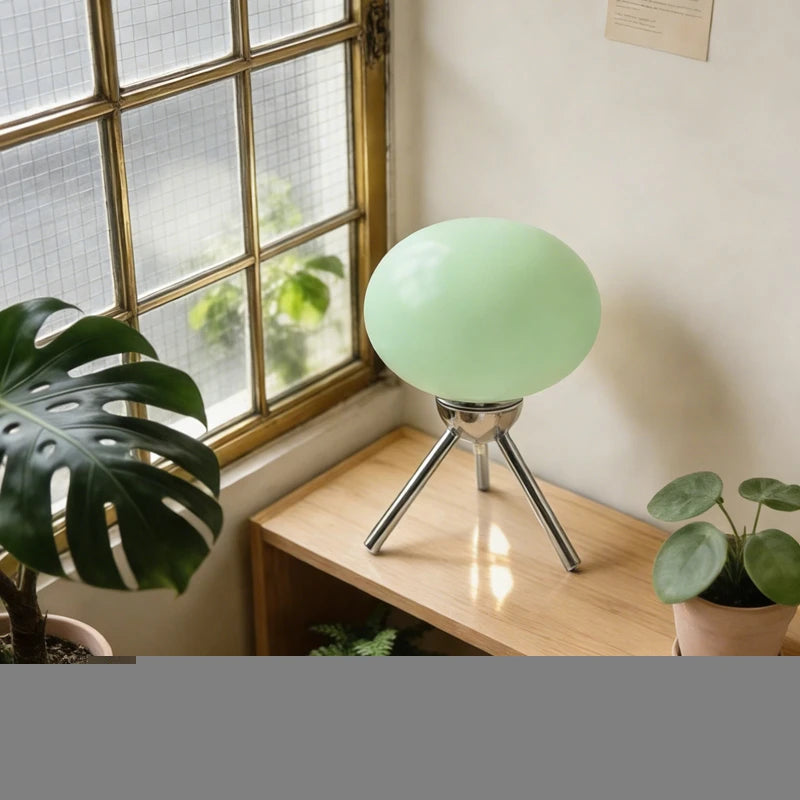 Glass Mushroom Table Lamp – Touch & Dimming
