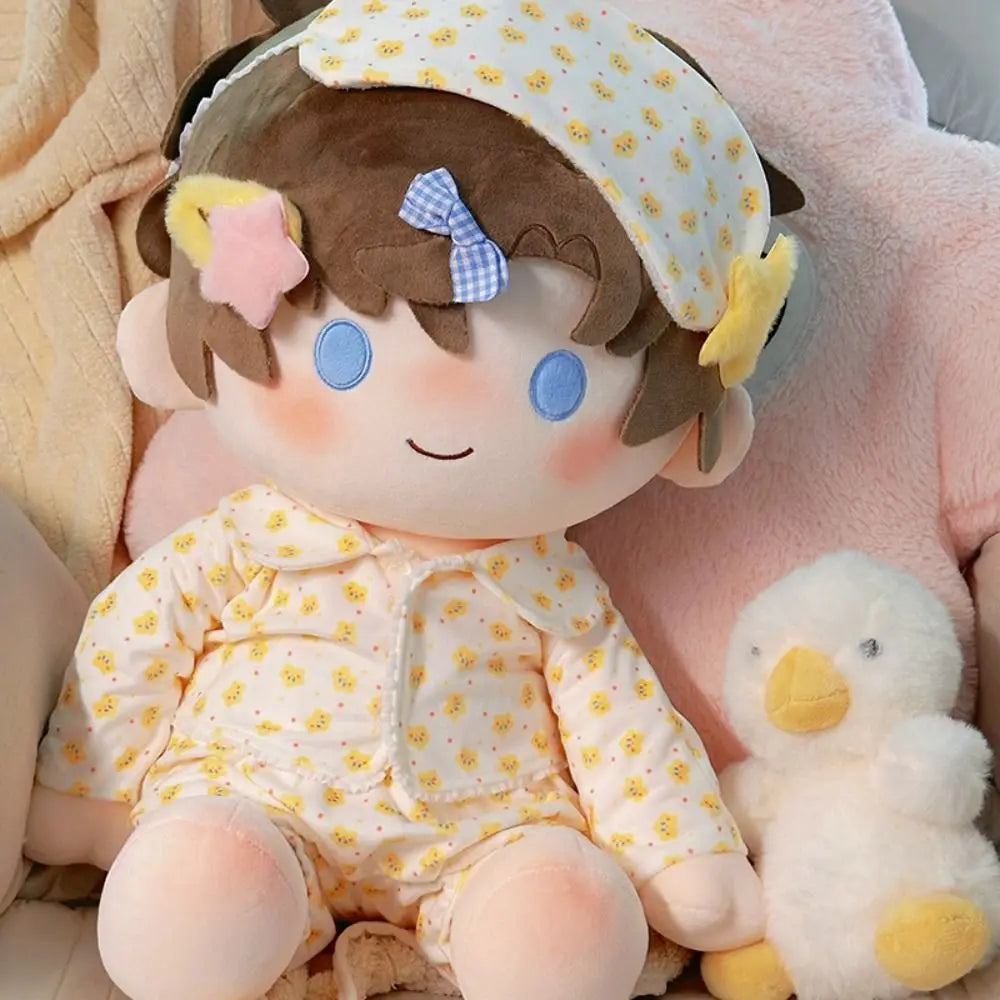 Doll Pajamas with Eye Mask – 15cm & 20cm Cotton Cartoon Doll Sleep Clothes & Bathrobe