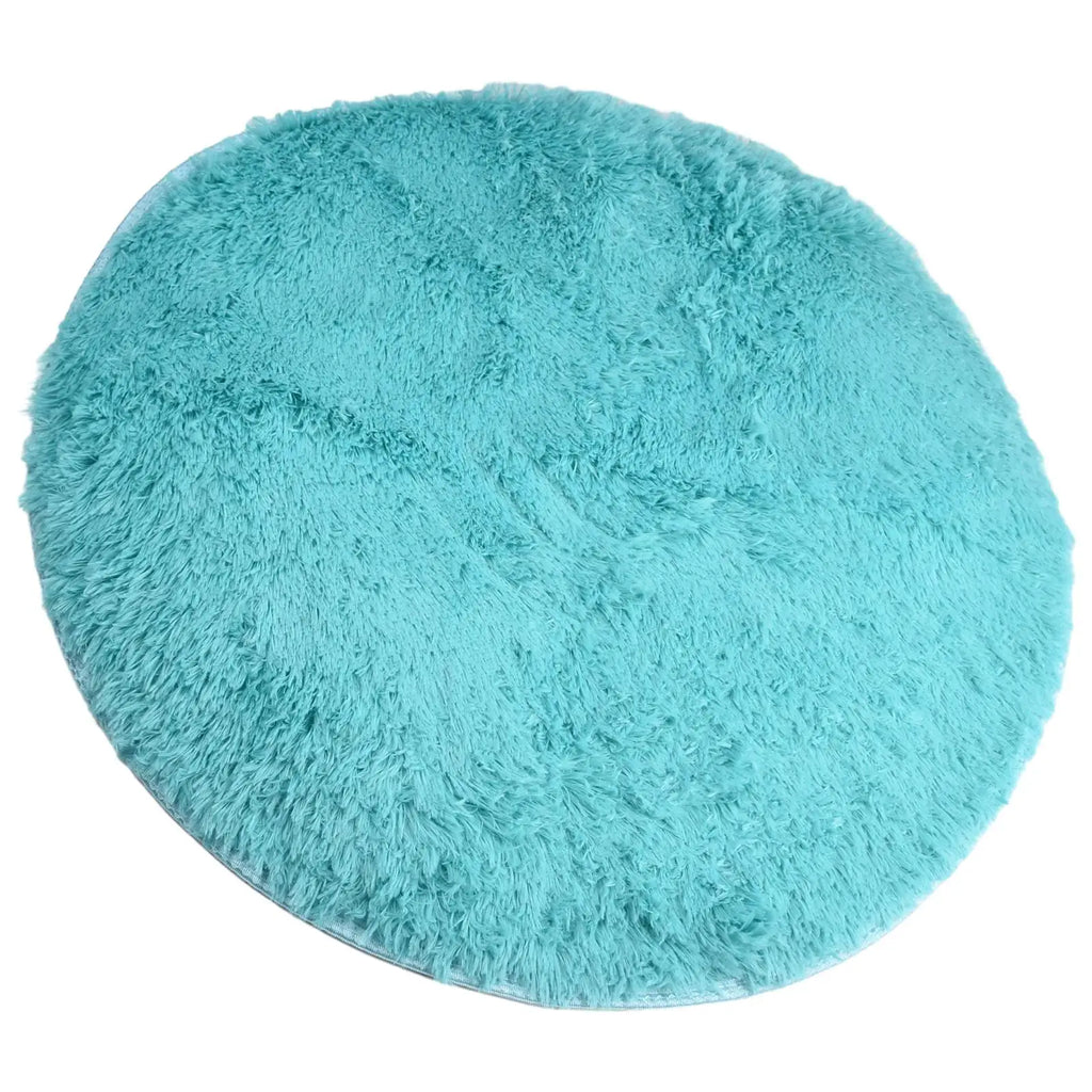 Super Soft Shaggy Area Rug – Anti-Slip 4cm Pile Round Rug for Living Room & Bedroom, 12 Colors & 3 Sizes