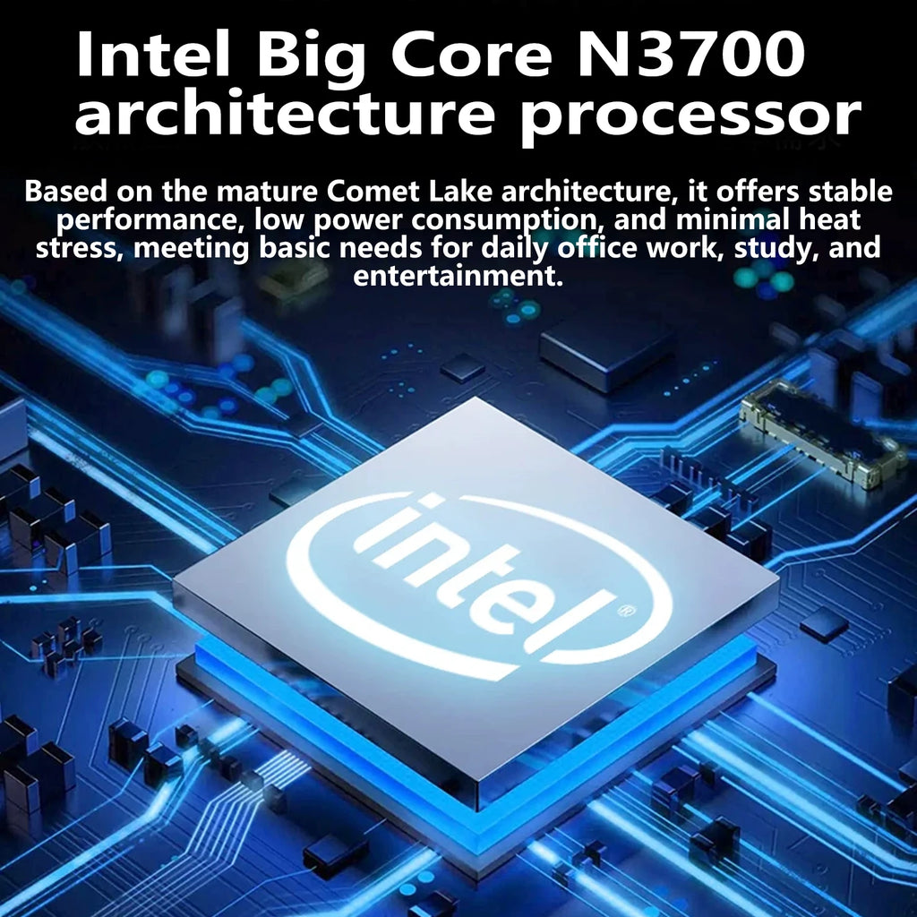 14.1" Intel N3700 Ultra Slim Notebook – 16GB RAM, Up to 2TB SSD, 1080P Display, Windows 11