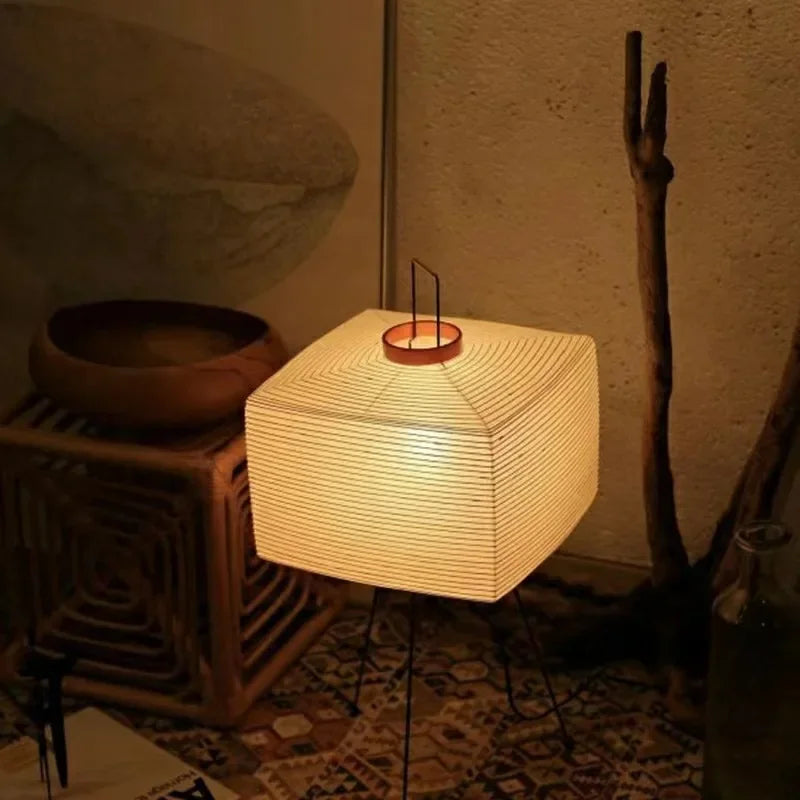 Paper Table Lamp – Japanese-Inspired Square Shade