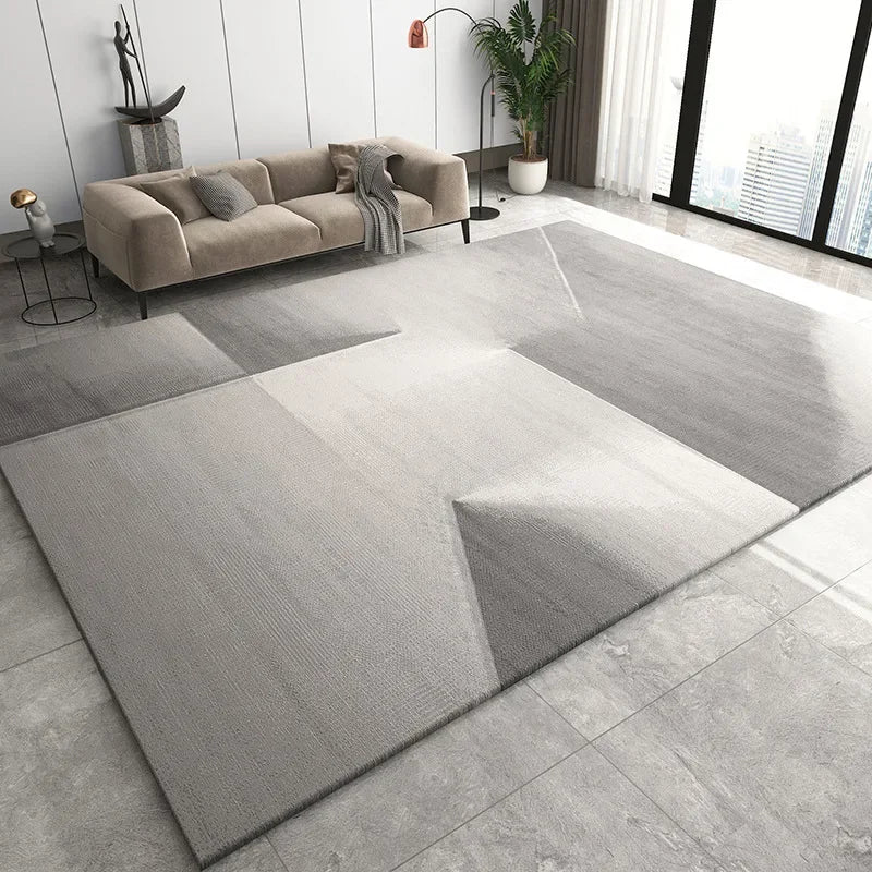 Modern Nordic Soft Lounge Rug – Washable Anti-Slip Large Area Carpet for Living Room & Bedroom, 24 Colors & 10 Sizes