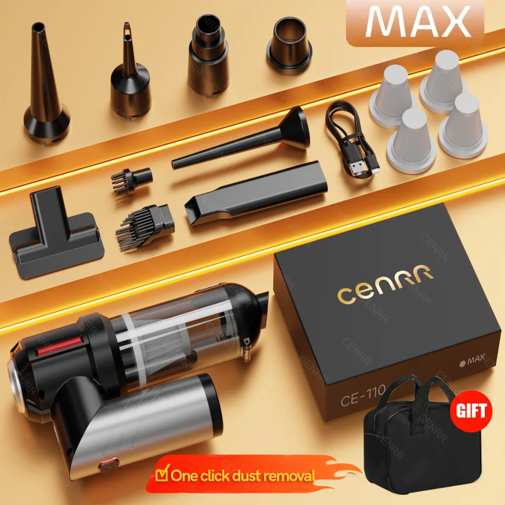 Cordless Car Vacuum – Brushless Motor & HEPA Filter