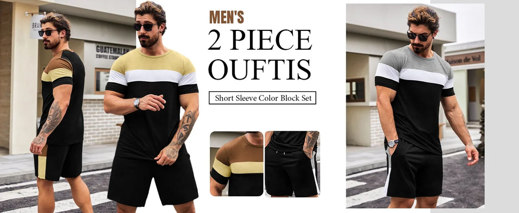 Men's 3D Tiger Print O-Neck Short Sleeve T-Shirt & Shorts Set – Cool Personalized Streetwear
