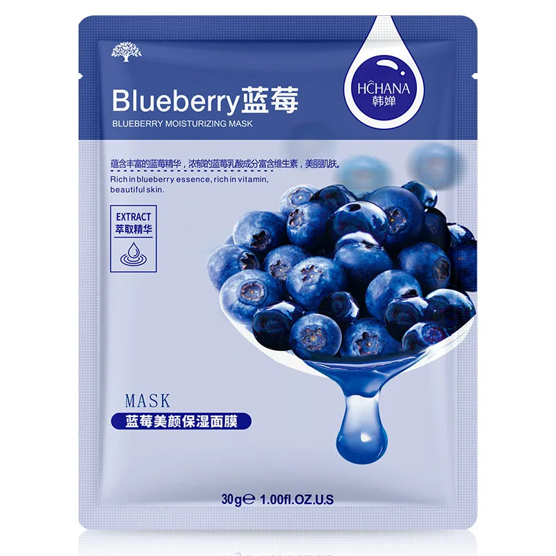 Natural Plant Aloe & Fruit Facial Sheet Masks — 10-Pack Korean Skincare