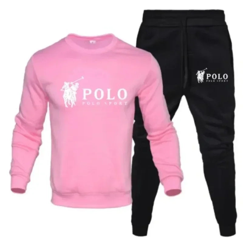 Men's Round-Neck Sweatshirt & Jogging Pants Set – Outdoor Fitness Casual Autumn Winter