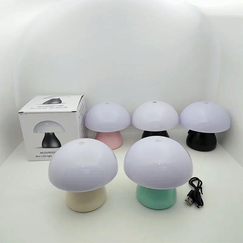 Rechargeable Mushroom Lamp – USB-C Touch Control