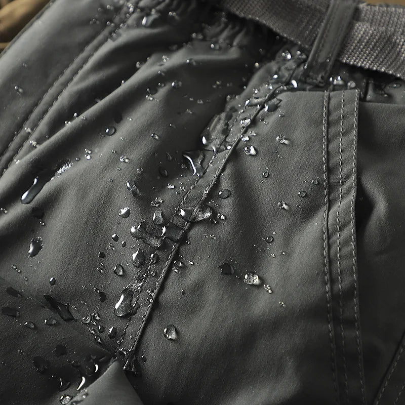 Men's Fleece-Lined Waterproof Hiking Pants — Loose Windproof Outdoor Workwear
