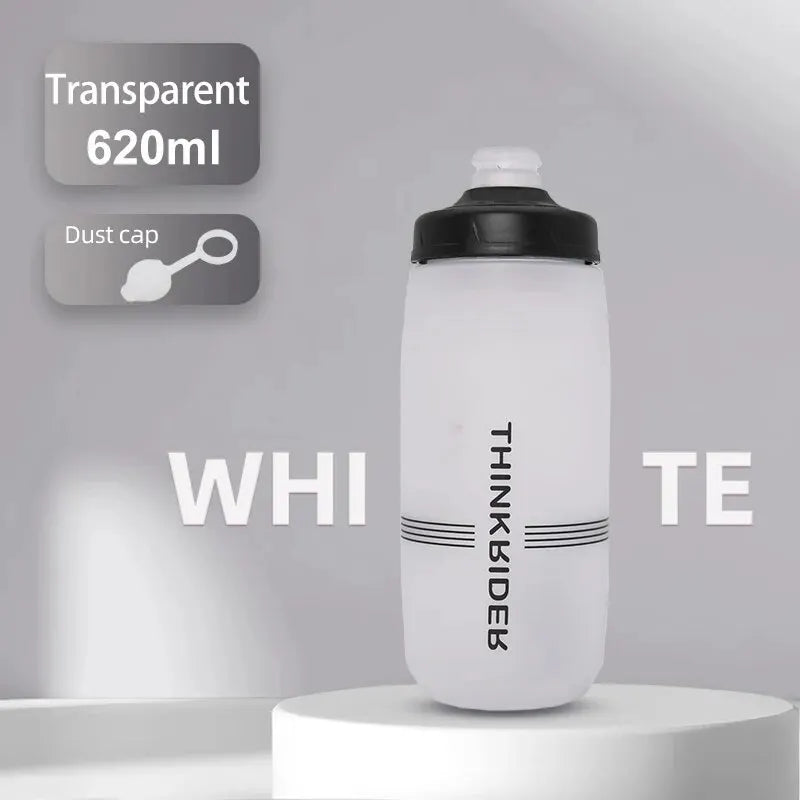ThinkRider Cycling Water Bottle 620ml/750ml – Squeeze Jet, Leakproof, MTB & Road Bike Cage Compatible, 0–70°C