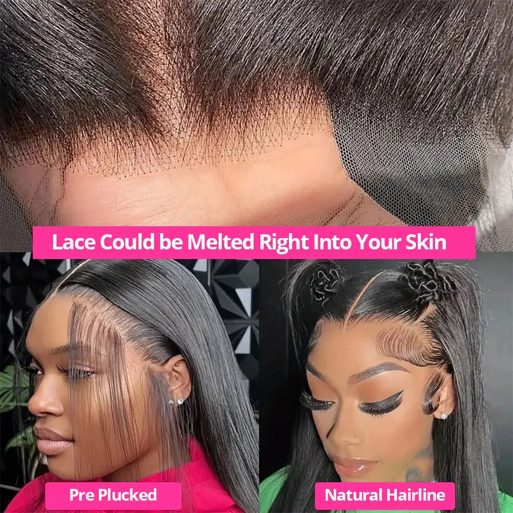 250 Density Bone Straight Lace Front Wig | Glueless 13x4 13x6 5x5 HD Transparent Lace Brazilian Human Hair