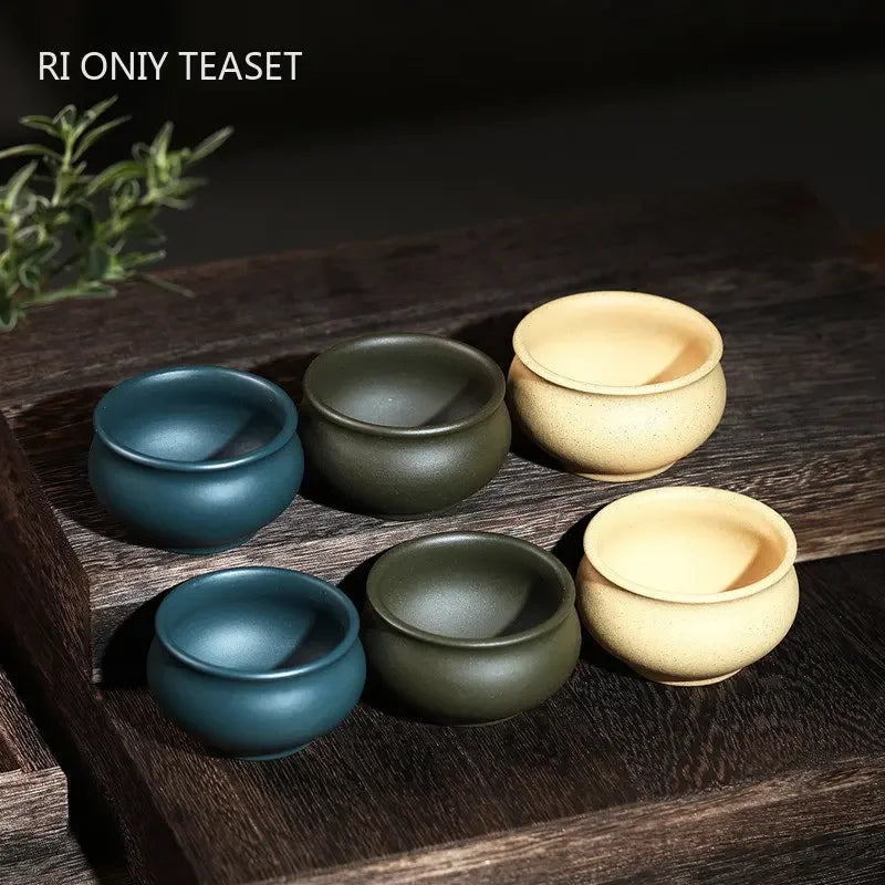 Purple Clay Teacups – Two-Piece 40ml Set