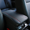 Checkered PU Leather Car Armrest Console Pad — Women