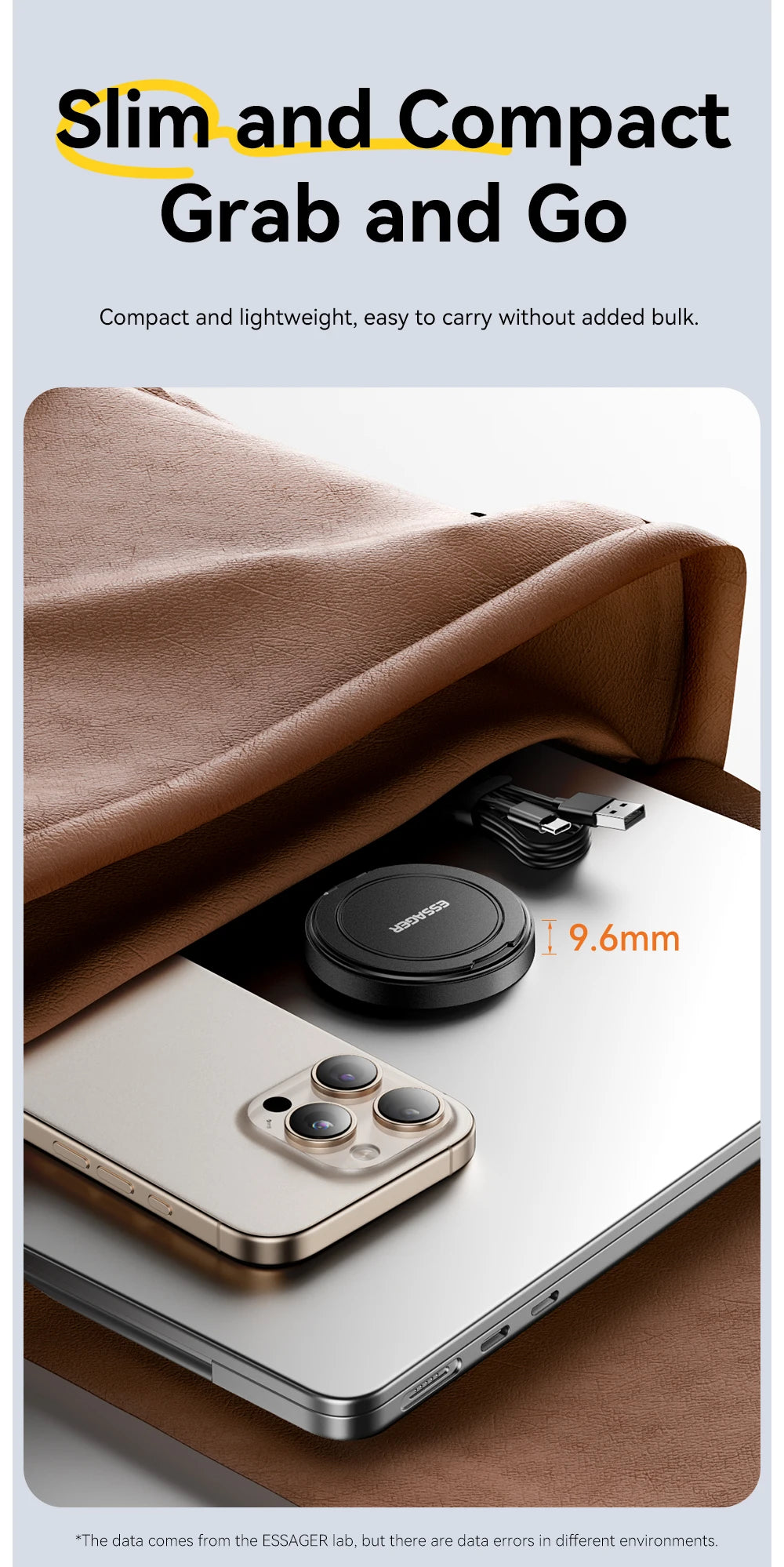 Essager 15W Magnetic Wireless Charger Pad – Fast Charging Stand for iPhone 12–17 & AirPods