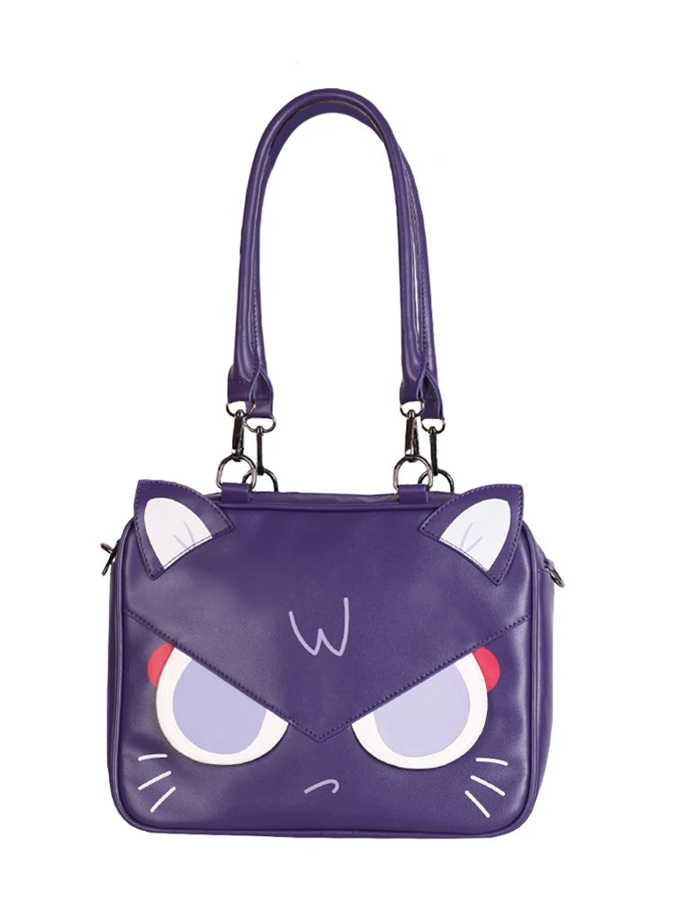 miyagawa Cat Pattern Waterproof Ita Underarm Crossbody Bag – Multi-Function Kawaii Shoulder Bag for Women