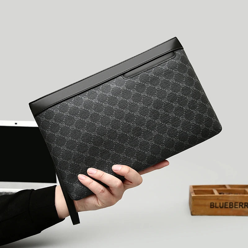 Luxury Design Business Men Day Clutch Bag Durable Soft PU Leather Money Pouch Bag Fashion Male Cardholder Case Phone Handbags