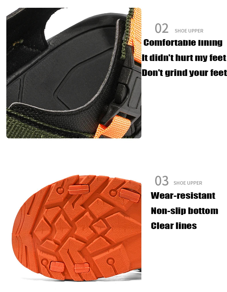 Men's Casual Outdoor Sport Sandals – Breathable Hiking & Beach Sandals