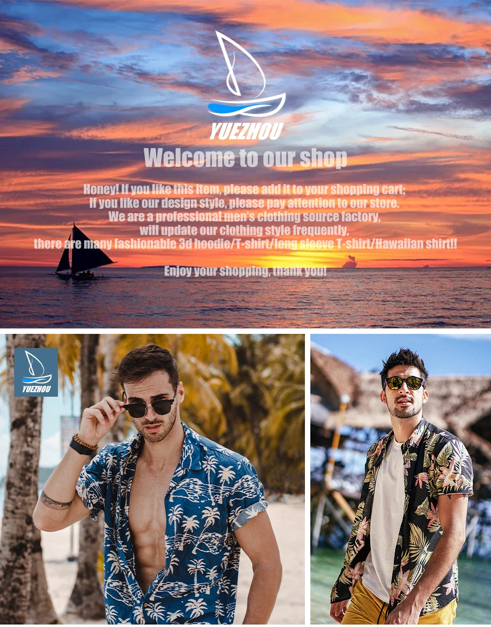 Men's Hawaiian Short Sleeve Shirt & Beach Shorts Set – Resort 2-Piece