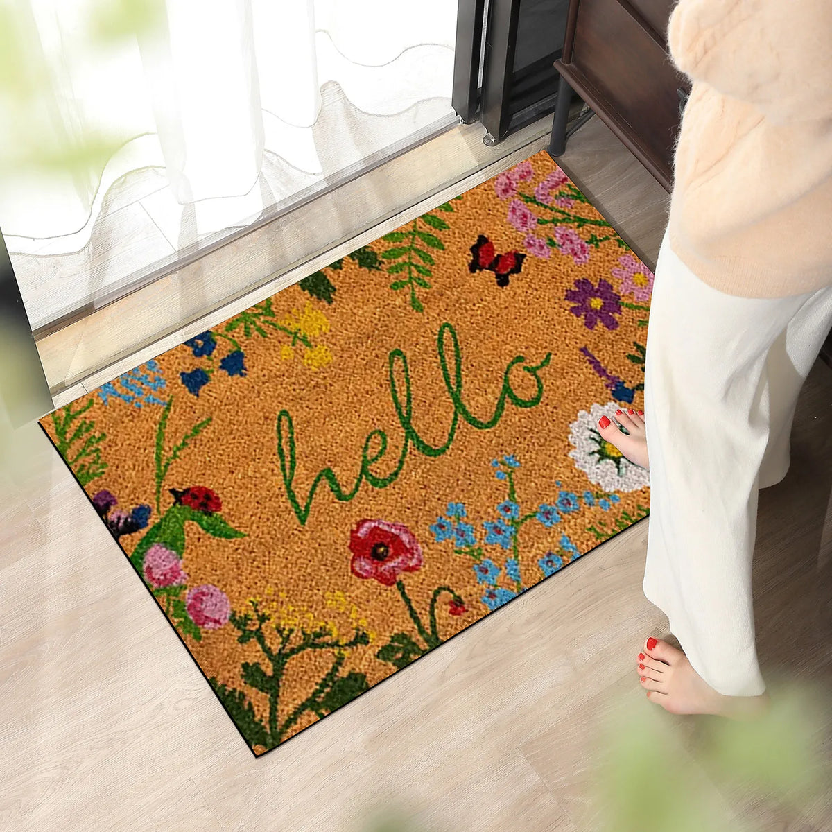 Non-Slip Welcome Doormat – Durable Machine Washable Outdoor Entrance Mat for Home & Family