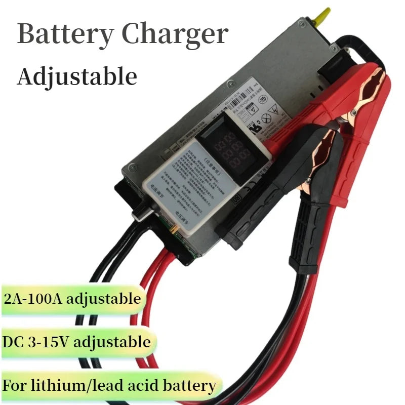 Adjustable 3-15V 3-100A Battery Charger – Lithium Polymer & Lead Acid Universal Charging Station