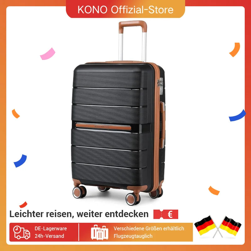 British Traveler PP Luggage – 8 Spinner Wheels & TSA Lock