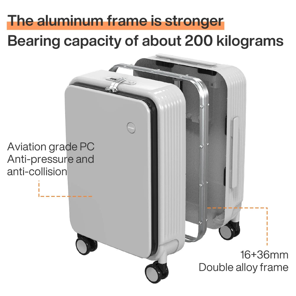 Mixi Aluminum Frame Luggage – USB, Cup & Phone Holder