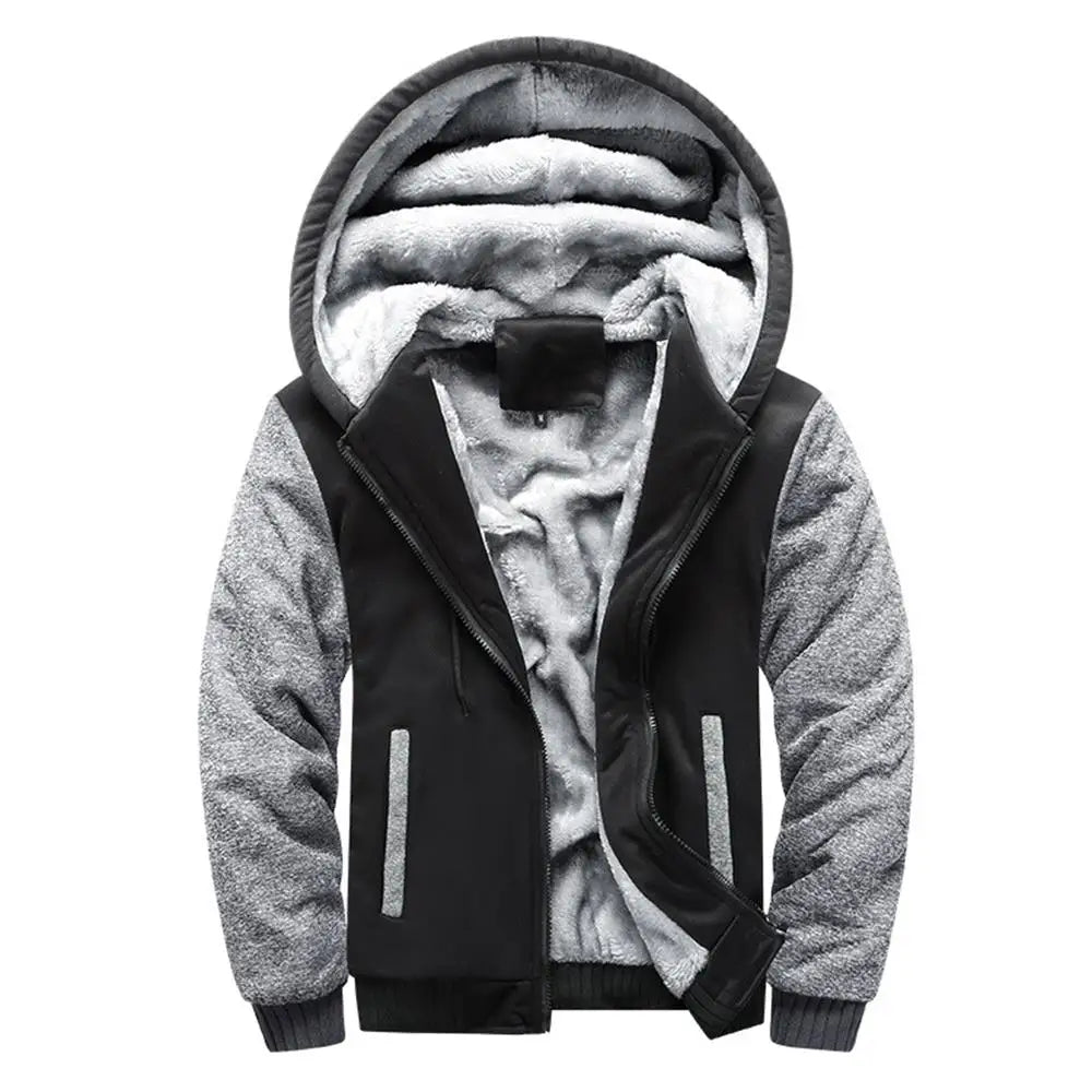 Men's Camouflage Fleece Jacket – Hooded Winter Layer