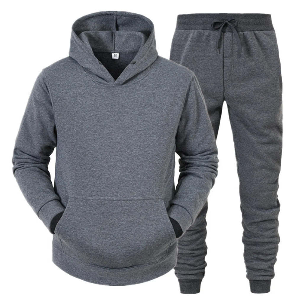 Men's Hoodie & Jogging Pants Sport Tracksuit Set – Spring Autumn Running Sweater Suit