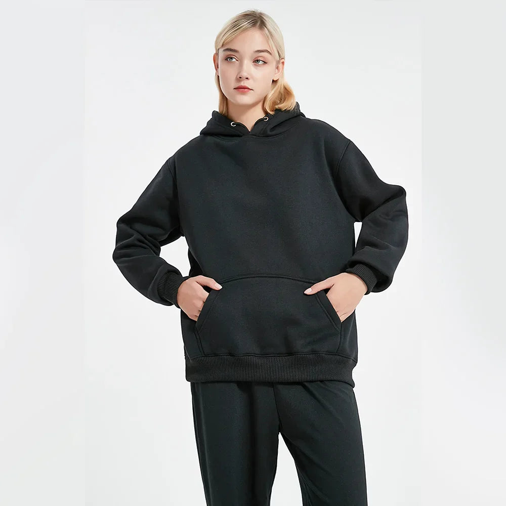 Men's Fleece Oversized Pullover Hoodie — Warm Casual Multi-Color Sweatshirt