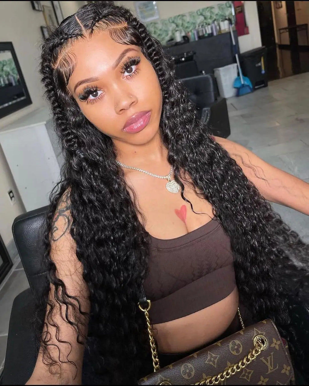 40–50 Inch Water Wave Curly Lace Front Wig | 300% Density 13x4 13x6 7x5 HD Glueless Brazilian Human Hair for Women