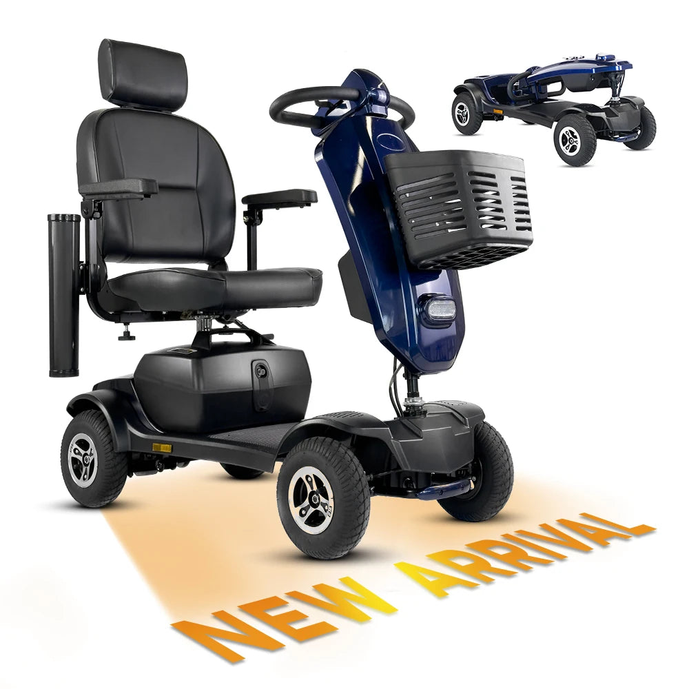 4-Wheel Mobility Scooter – 300W, 15–25 km Range, 136 kg Capacity