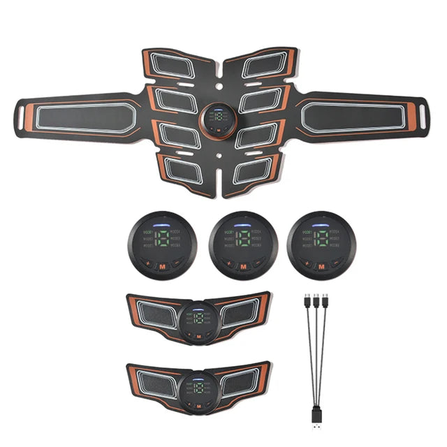 EMS Abs Muscle Stimulator Trainer — USB Rechargeable Abdominal Toning Belt