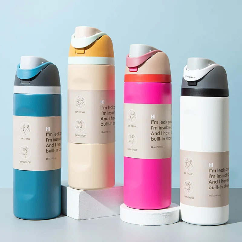 24oz Insulated Stainless Steel Sports Tumbler – Leak-Proof, BPA-Free Travel Cup with Silicone Base
