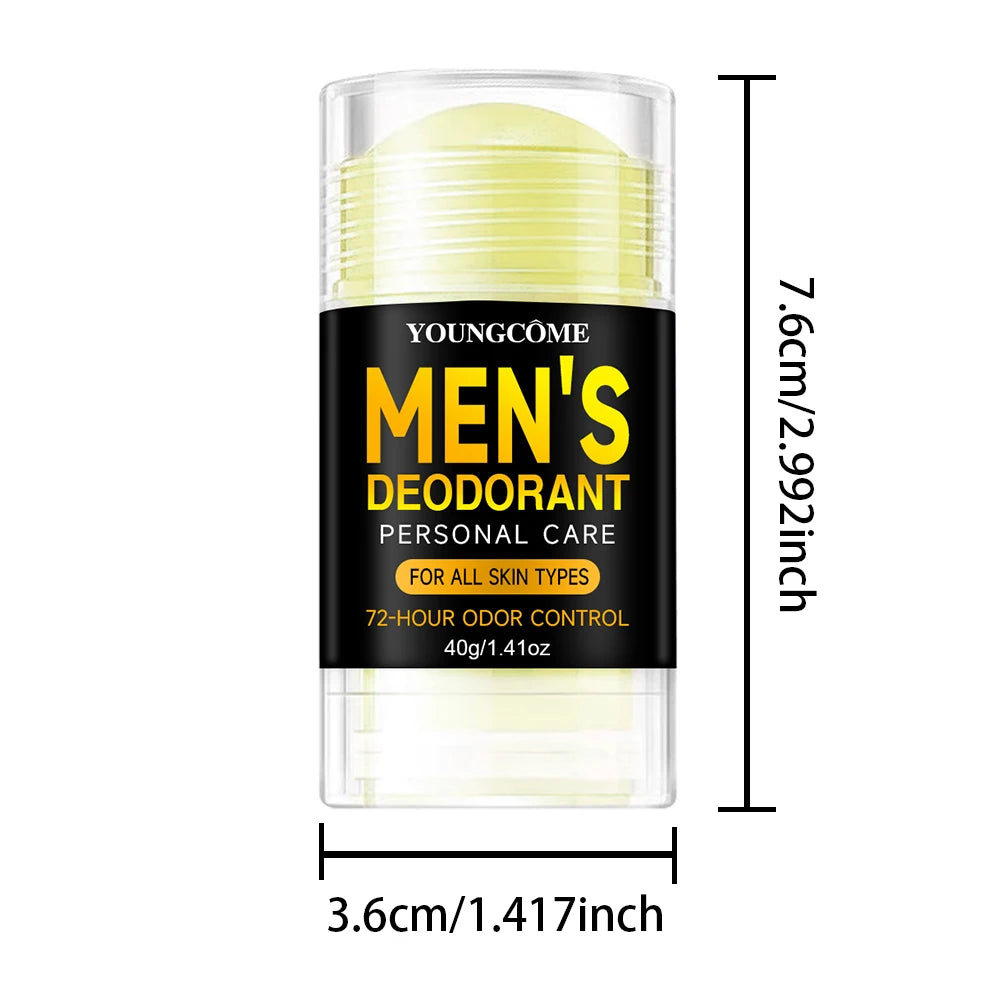 Men's Sandalwood Deodorant Stick – Anti-Sweat Long-Lasting Armpit Refresh