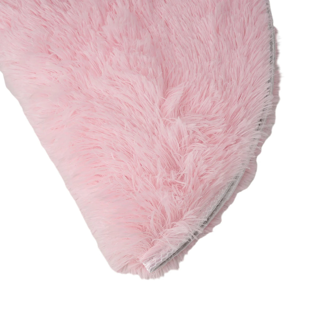 Super Soft Shaggy Area Rug – Anti-Slip 4cm Pile Round Rug for Living Room & Bedroom, 12 Colors & 3 Sizes