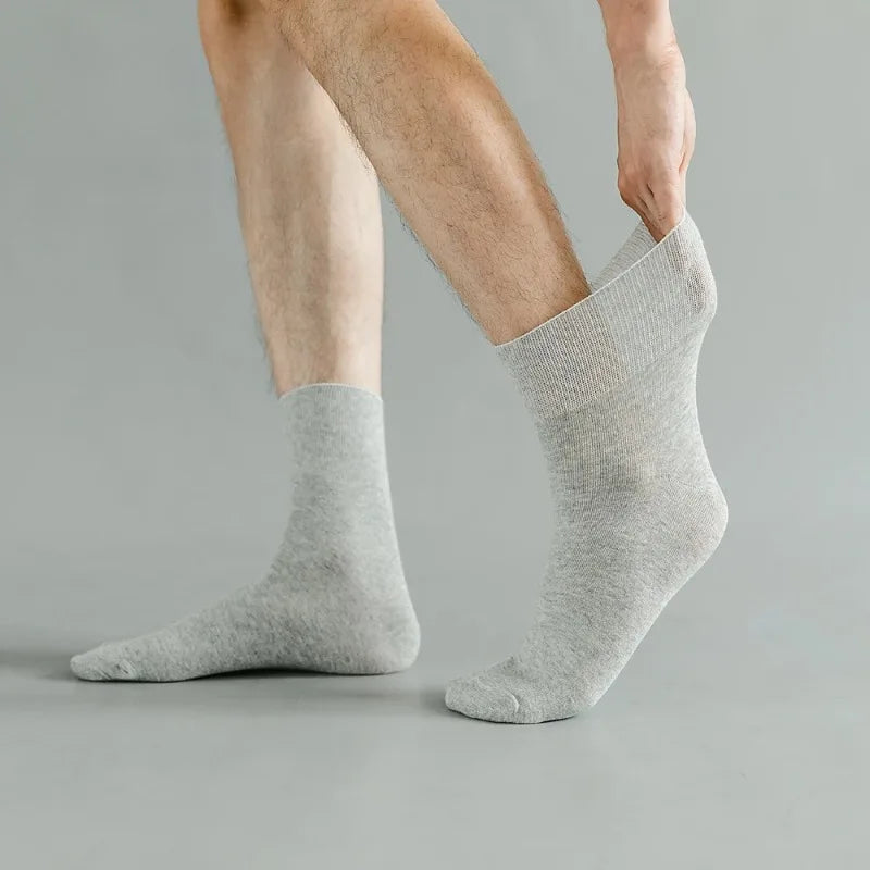 Women's Diabetic Non-Binding Socks – 5 Pairs for Pregnant, Elderly & Everyday Comfortable Breathable Black & White