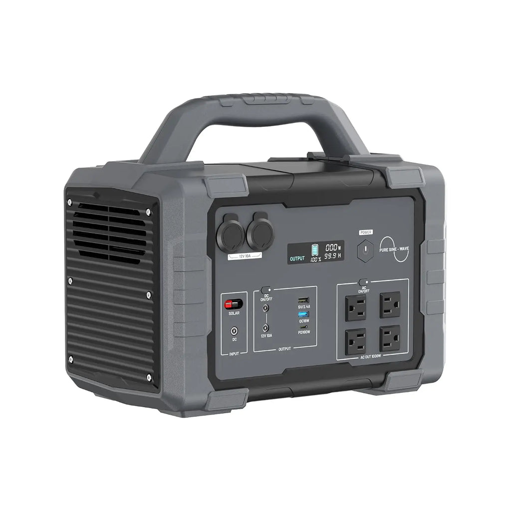 1000W Portable Power Station with 1024Wh LiFePO4