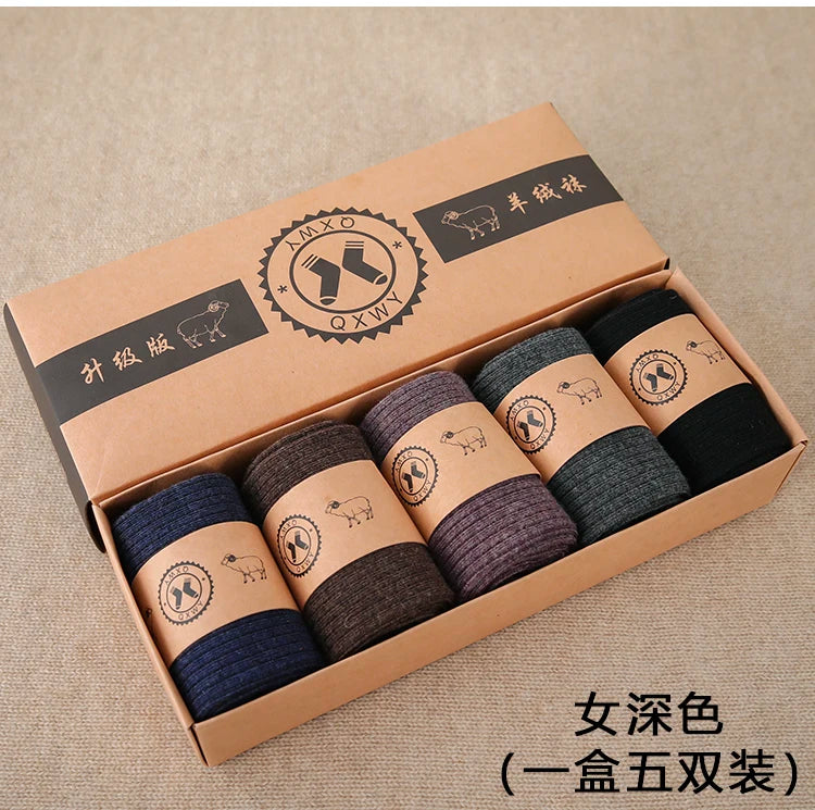 Thick Wool-Blend Mid-Calf Boot Socks