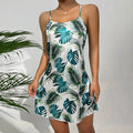 Silk Suspender Mini Nightdress — Sexy Spaghetti Strap Sleepwear