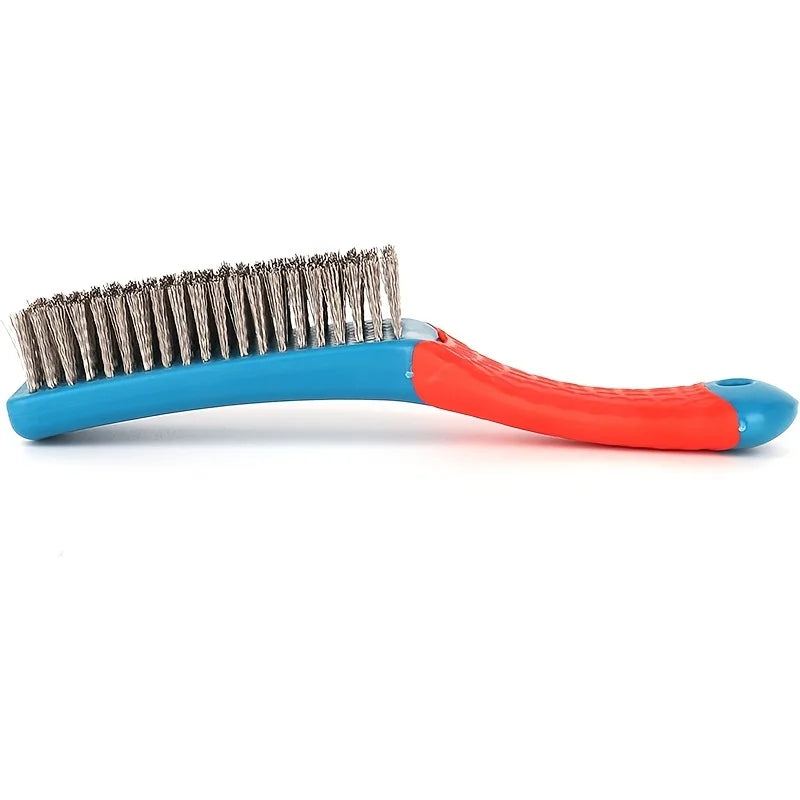 Heavy-Duty Stainless Steel Wire Brush – Rust, Paint & Welding Slag Removal with Comfortable Handle