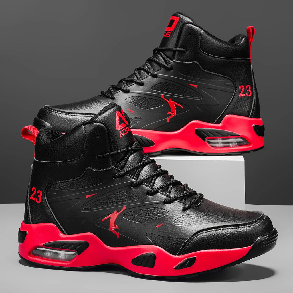 Men's High-Top Air Cushion Basketball Shoes – Non-Slip Breathable Sneakers