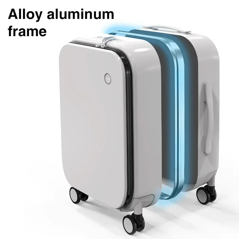 Mixi Patent Design PC Aluminum Frame Suitcase – Award-Winning Carry-On Rolling Luggage 18/20/24 Inch