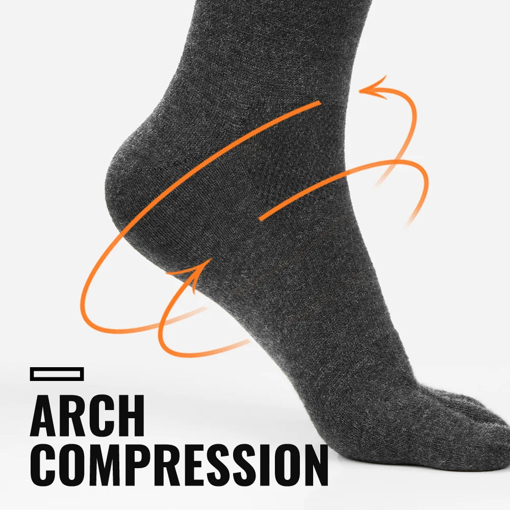 Merino Wool Five-Toe Socks for Running & Hiking