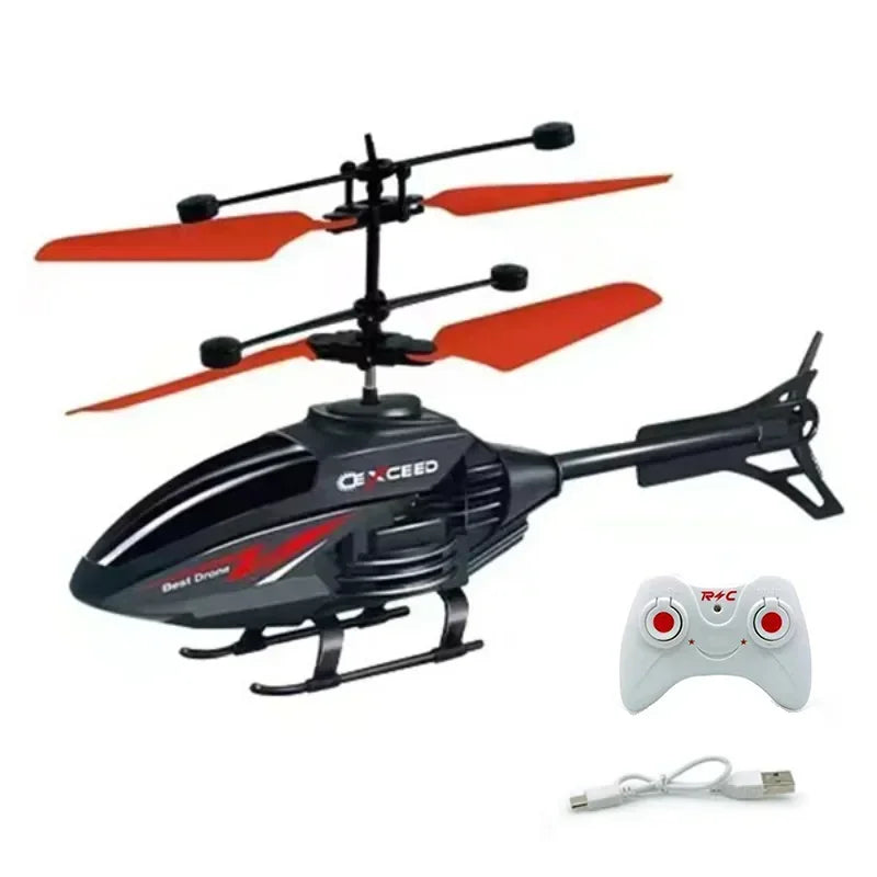FF Crash-Resistant Induction Helicopter Drone – Dual-Mode Suspended RC Toy with Lighting