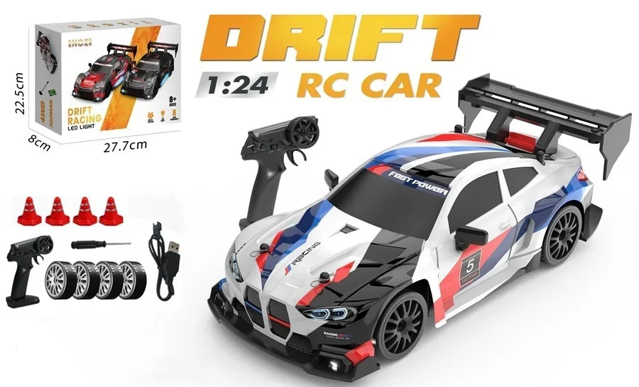 1:24 Scale 4WD RC Drift Car – 20KM/H Off-Road Racing Truck with LED Lights