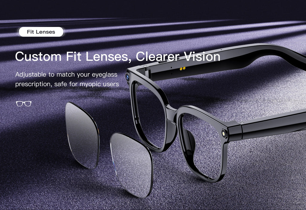 4K 8MP AI Smart Glasses — HD Camera, 150+ Language Translation, ChatGPT, WiFi & Bluetooth Calling