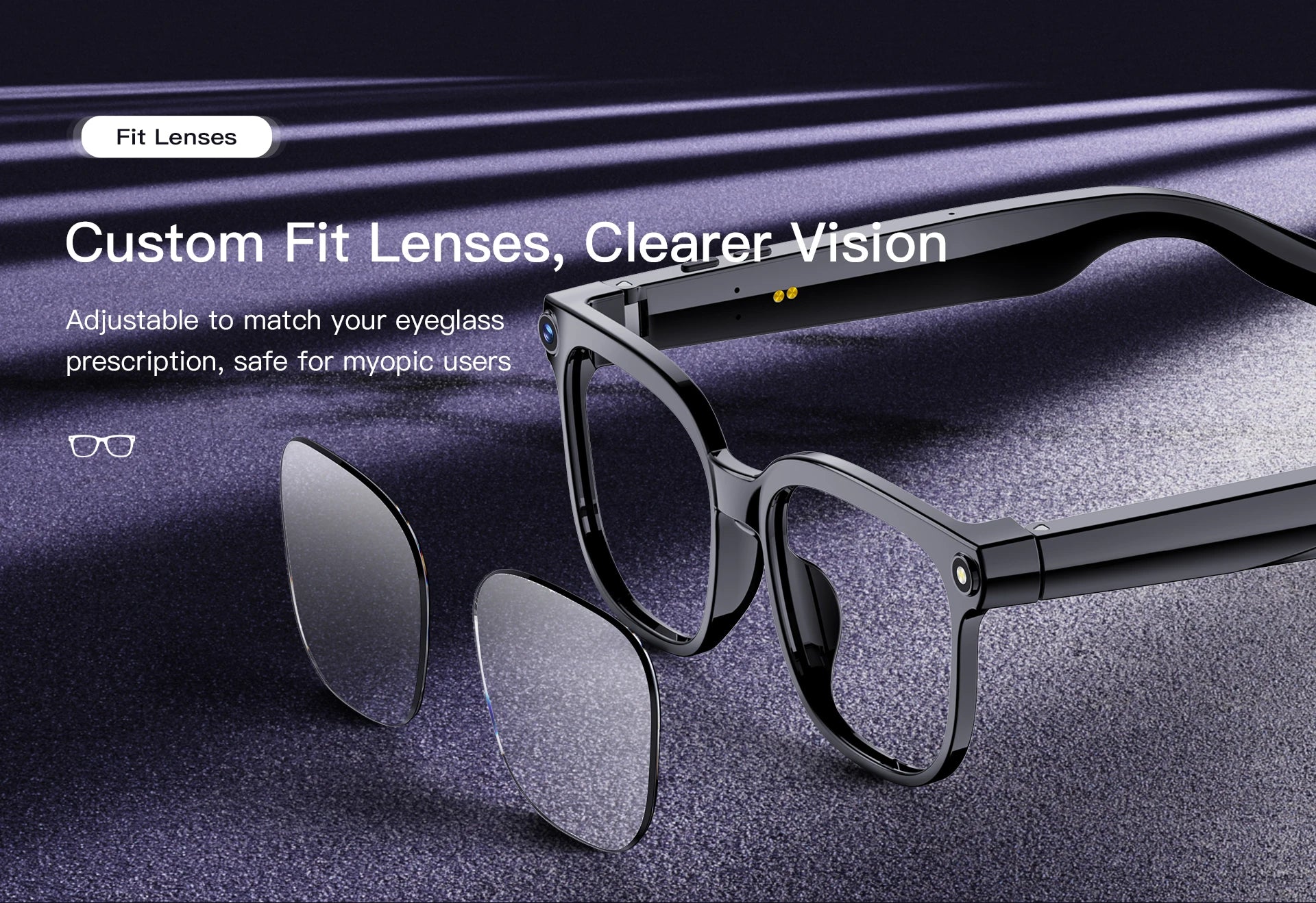 4K 8MP AI Smart Glasses — HD Camera, 150+ Language Translation, ChatGPT, WiFi & Bluetooth Calling