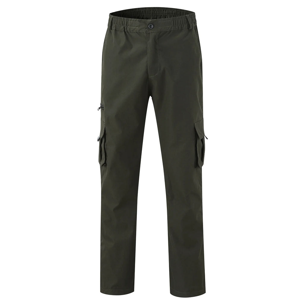 Men's Multi-Flap Pocket Straight Pants — Utility Casual Trousers