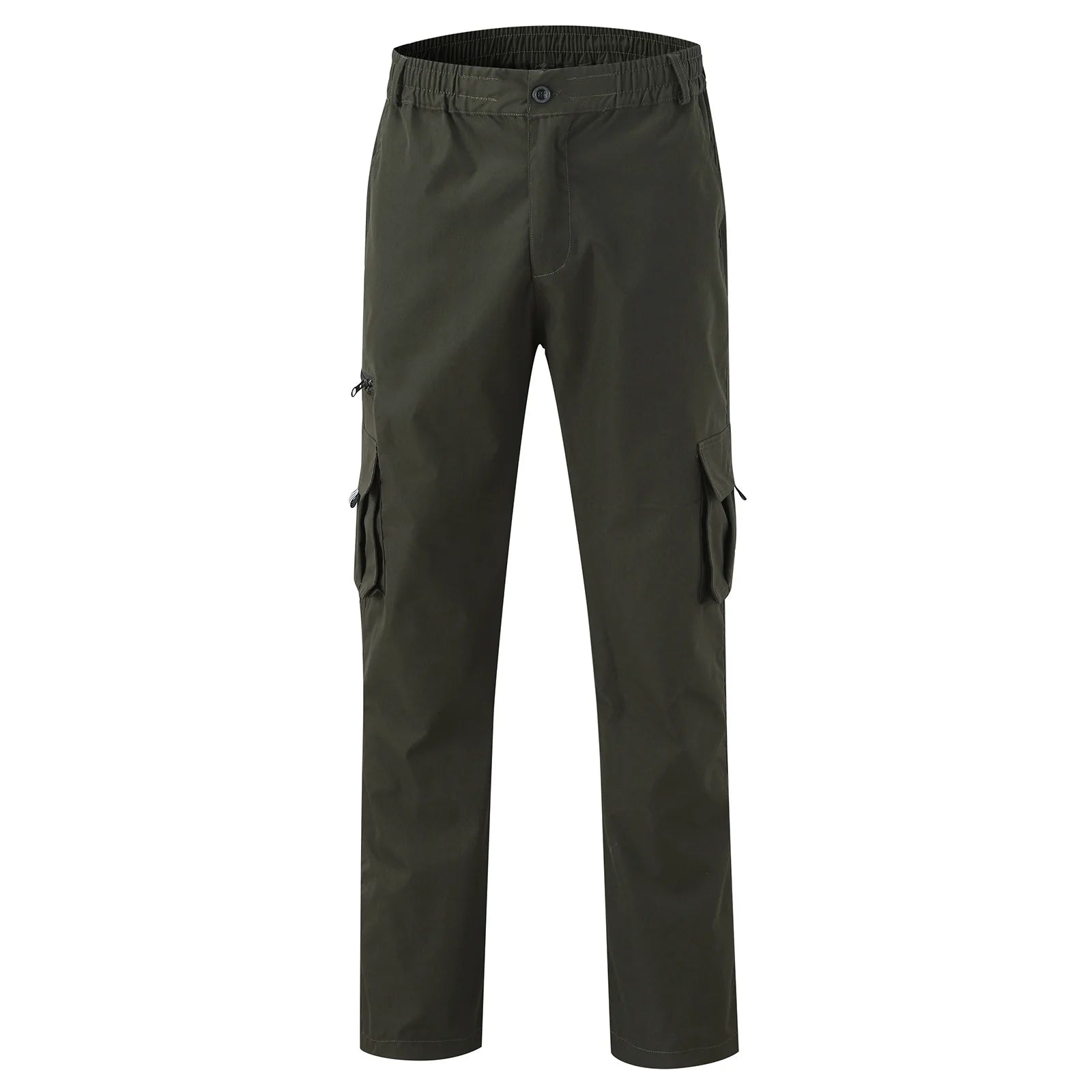 Men's Multi-Flap Pocket Straight Pants — Utility Casual Trousers