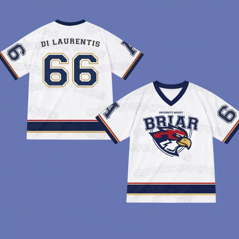 Off Campus Briar University Jersey T-Shirt — 3D Print V-Neck Fan Tee